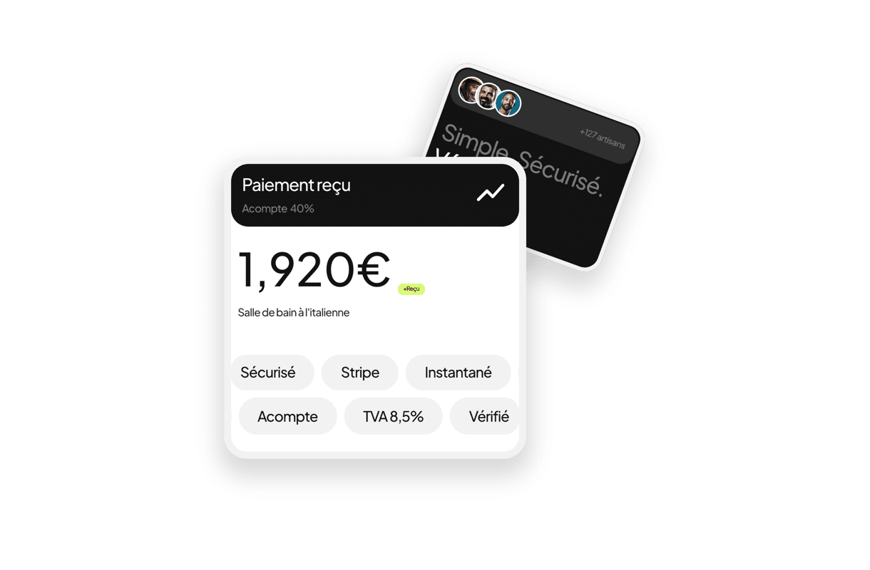 Paiement sécurisé Stripe — capture de l'application Murail